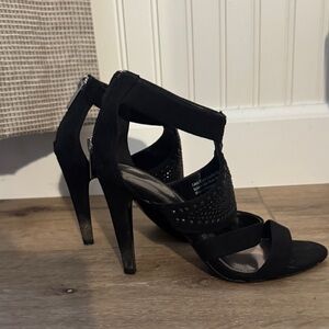 Audrey Brooke Black Strappy Heels